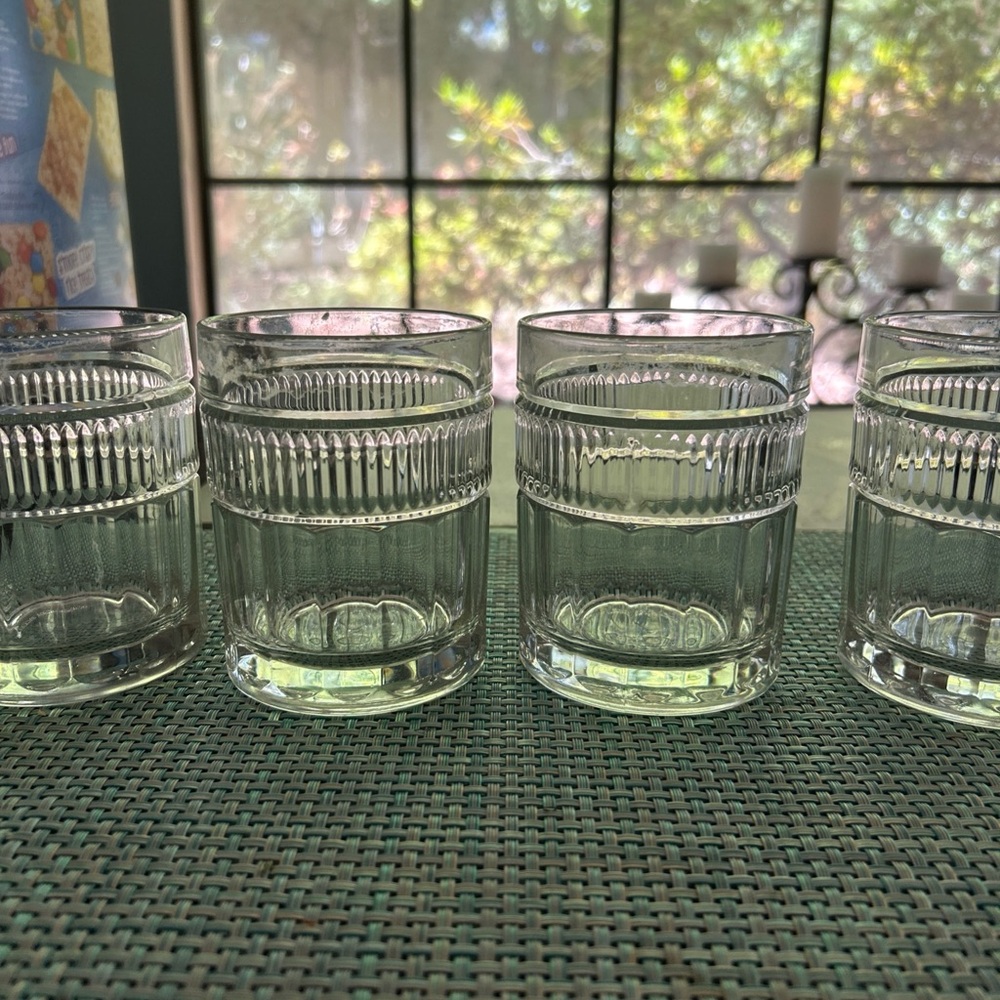 Anchor Hocking Annapolis Textured Clear Glass Tumblers